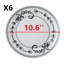 6 Pieces 100% Porcelain Floral Round Service Plate Set