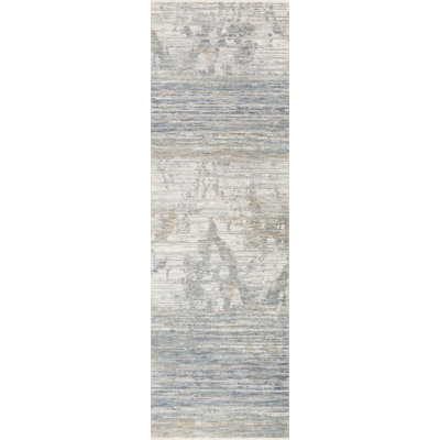 Tapis ivoire / bleu Bianca