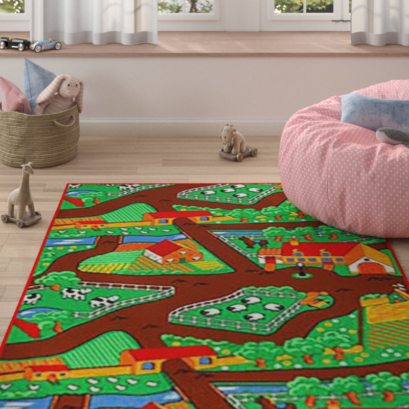 Straw Rectangle Polypropylene Rug, Rectangle 5' x 8'