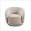 Fauteuil d'appoint pivotant, fauteuil demi-tonneau rembourré en tissu Boucle pour une vie moderne et des sièges confortables dans n'importe quelle pièce-130790431