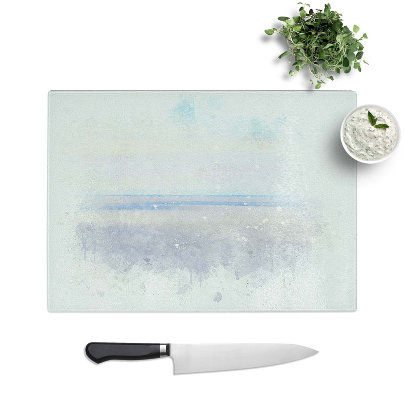 Tempered Glass Desert Driving Chopping Board, 39 cm W x 28.5 cm L