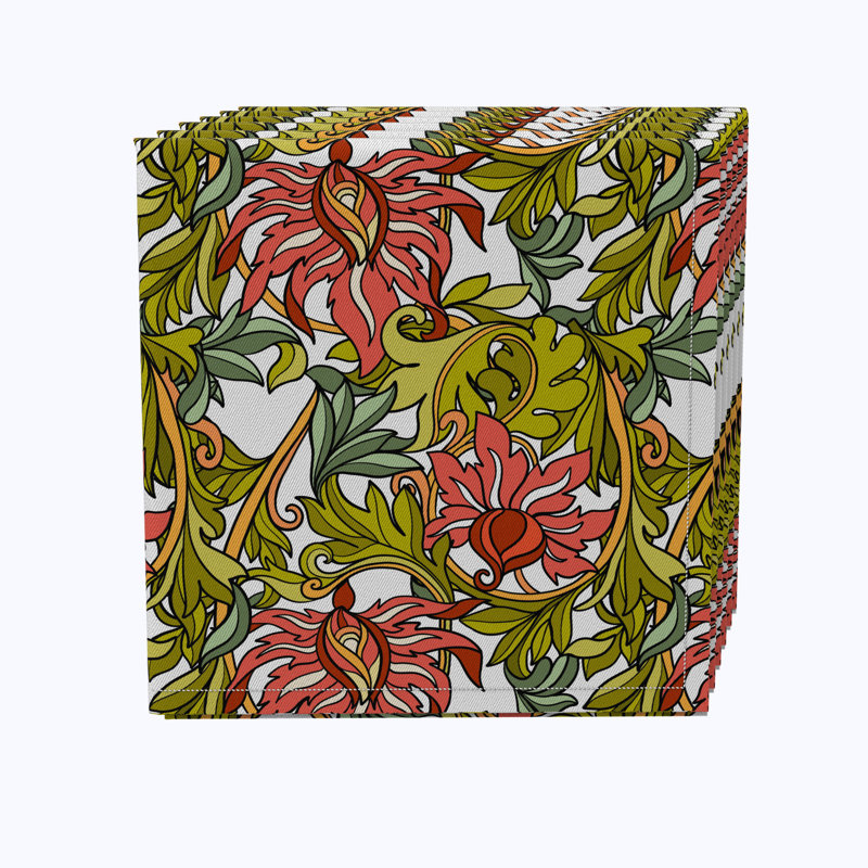 100% Cotton Floral Square Napkin