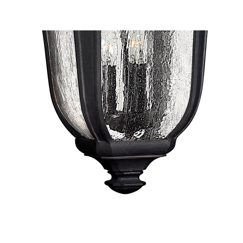 Trafalgar 3 -Bulb 24.75" H Outdoor Hanging Lantern, No, Museum Black, Incandescent