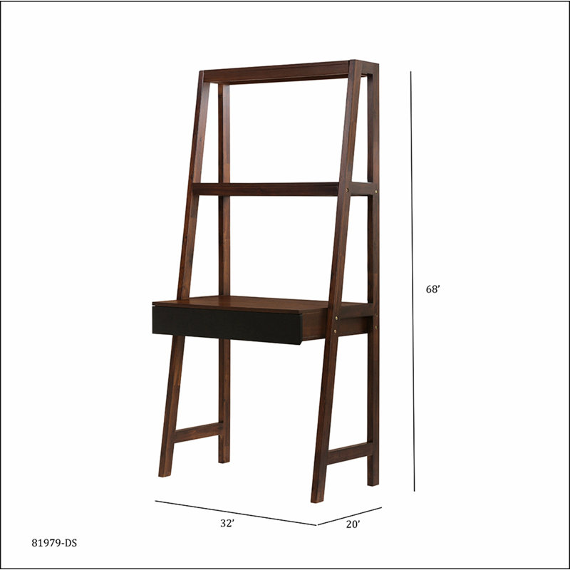 32x20x68" Ladder Desk,  Ladder Style Display Shelf