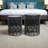 Set Of 2 Hollow-Carved Round Metal End Tables-906810815