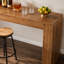 Table de bar 70,9 po en bois massif, table rectangulaire à hauteur de comptoir Farmhouse