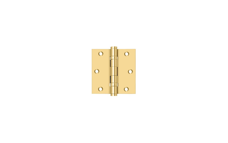 102'' x 102'' Butt Bearing Hinge, PVD Polished Brass