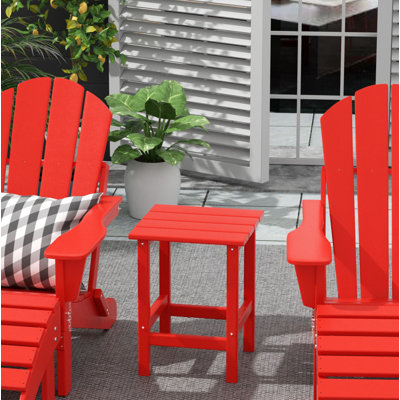 Shavon All Weather Adirondack Outdoor HDPE Side Table