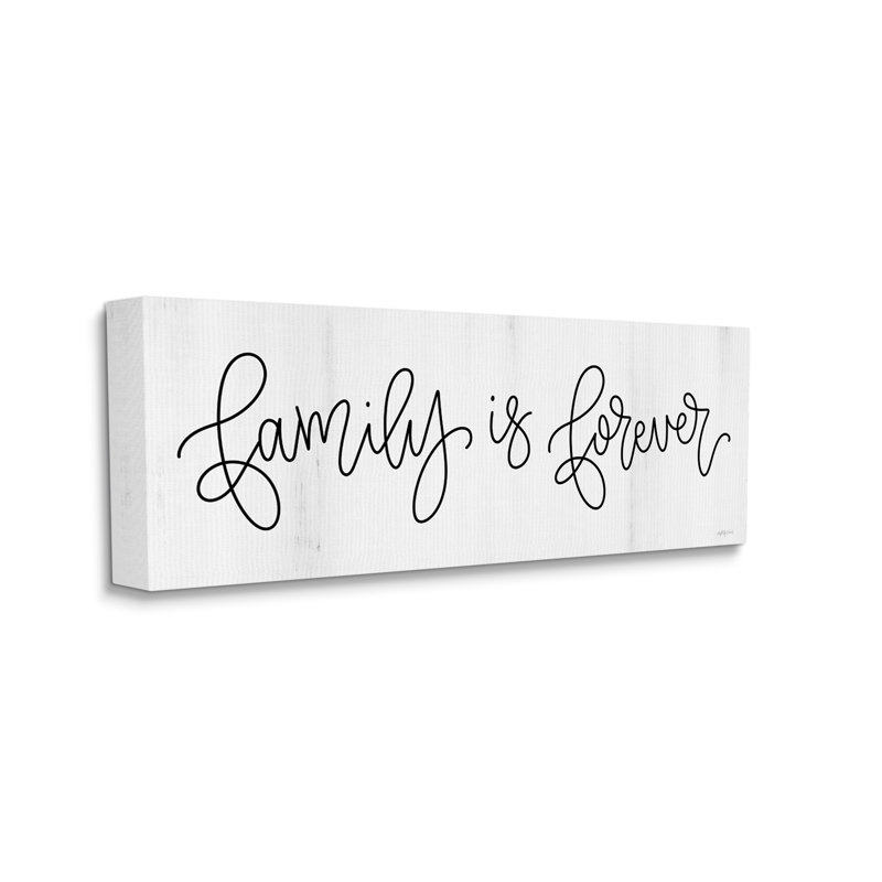 «Family Is Forever Expression Rustic» par imperfect Dust - impression, Toile tendue, L 48 po x H 20 po