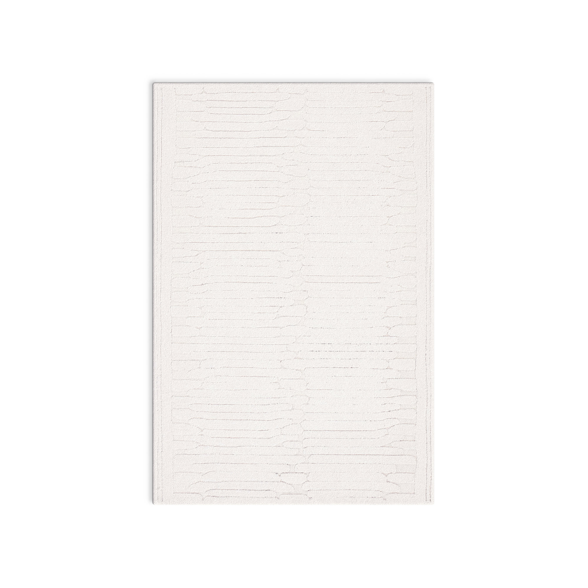 Elona Handmade Ivory Rug, Rectangle 4' x 6'