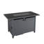 Smoked Glass Metal Rectangle Fire Pit-323090638