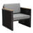 Outdoor Patio Metal Armchair With Cushions-119342291
