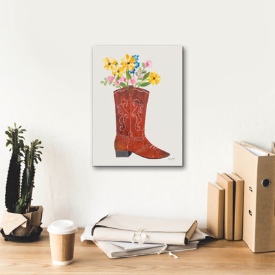  'Western Cowgirl Boot 5' by Courtney Prahl Canvas Wall Art, 12" x 16"