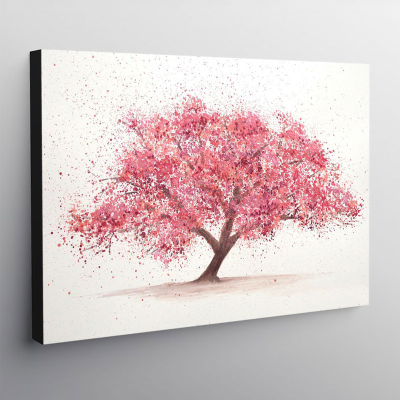 Cherry Tree Blossom - Wrapped Canvas Print, 84cm H x 120cm W x 3.8cm D