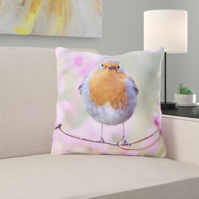 Coussin décoratif oiseau spring
