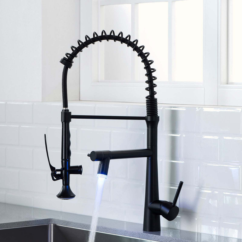 HOOSENG Pull Down Touch Kitchen Faucet, Matte Black