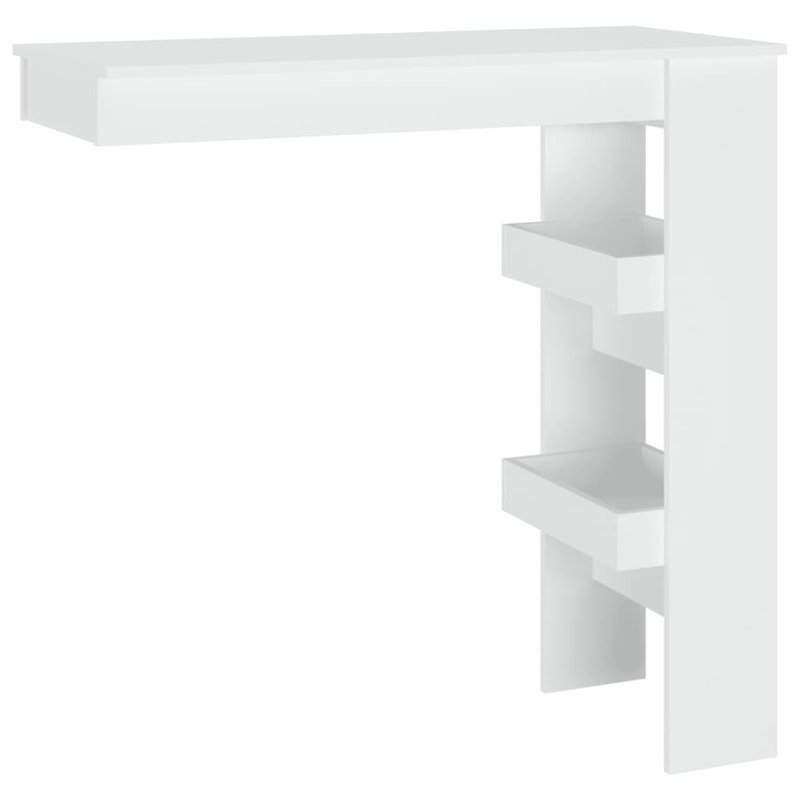 Wall Bar Table Kitchen Bar Dining Table Computer Desk Engineered Wood, White