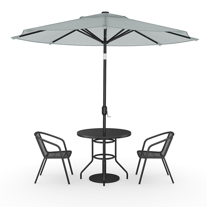 Braecona 2 - Person Patio Dining Set with Round Table