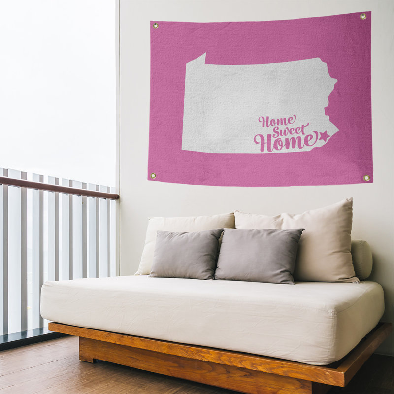 Tapisserie murale philadelphia doux pour la maison, H 26 po x l 36 po, Rose