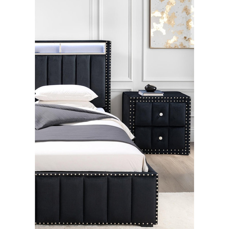 Table de chevet 1pc, Noir