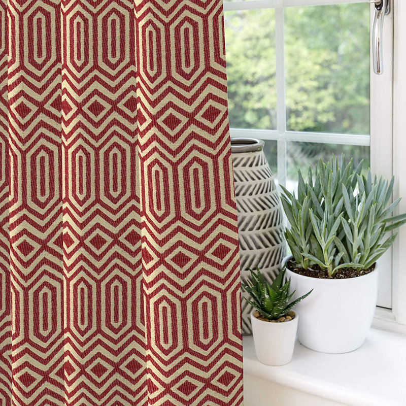 Wescott Blackout Curtain Pair, Red, Width 182 x Drop 228 cm