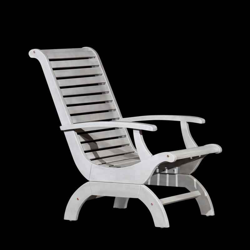 Fauteuil, fauteuil en bois pour l'extérieur, fauteuil de patio pour l'extérieur, Gris argenté