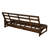 Structure de futon double de 76 po de large, matelas non inclus