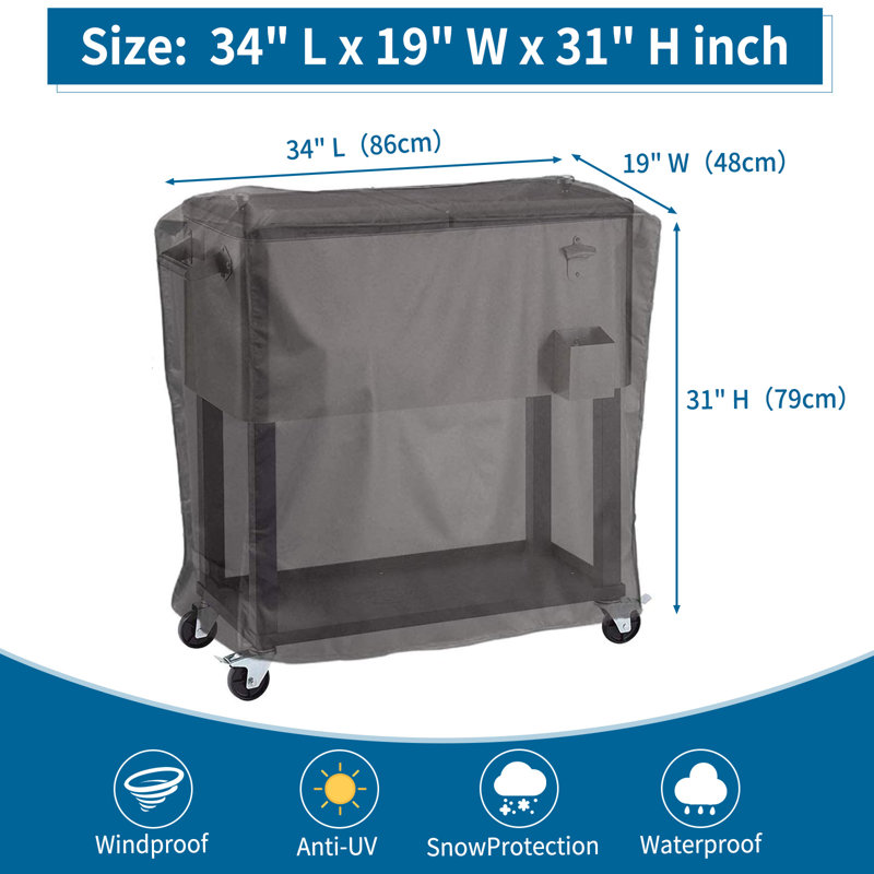 Housse imperméable pour glacière 80 pintes, gris