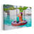 Floating Tray in Swimming Pool With Cocktails and Snacks - Canvas Print Wall Art-857119705