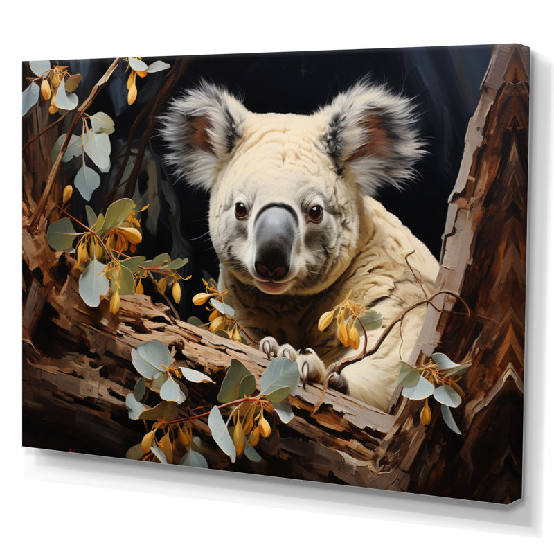 Koala Kudos - reproduction sur toile, Toile tendue, H 12 po x l 20 po x P 1 po