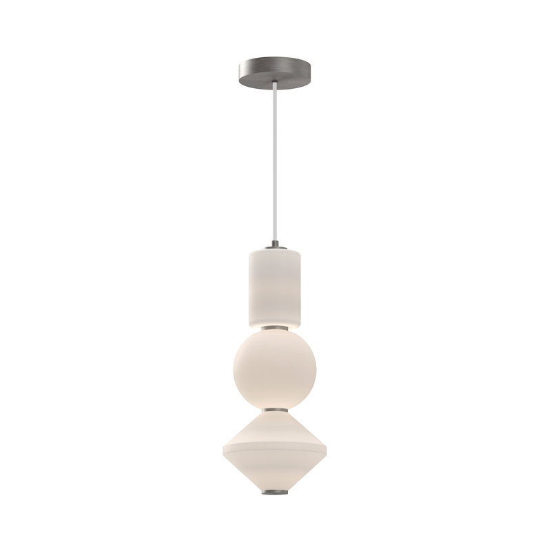 Luminaire suspendu en acier Queenstown, Nickel brossé