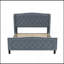 Lit plateforme tapissier en velours moderne avec conception silencieuse et assemblage facile-1730478217