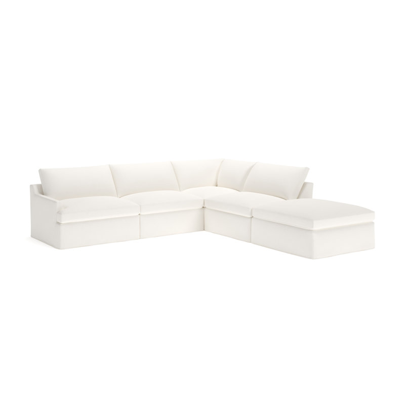 Canapé modulaire 5 pièces Wrenley, Croisière à la dérive, Boucle Apollo Alpaca