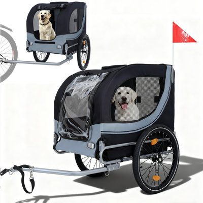 Remorque pour chien pour petits et grands chiens - capacité de 132 lb, pliable