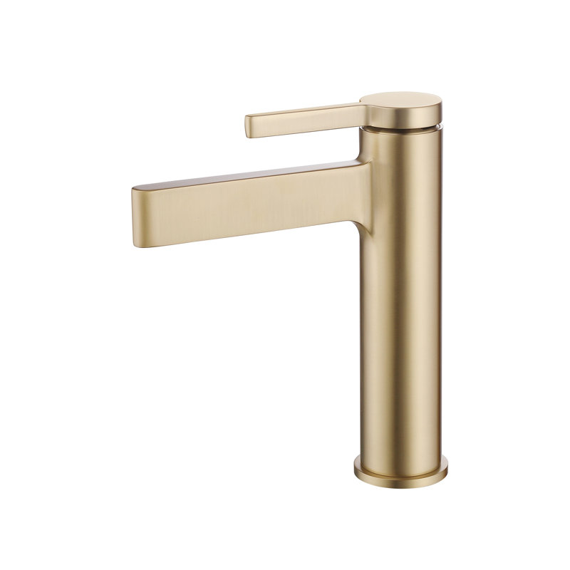 7.6" Solid Brass Single Handle Single Hole Bathroom Sink Faucet, Matte Black, Drain Assembly Not Included