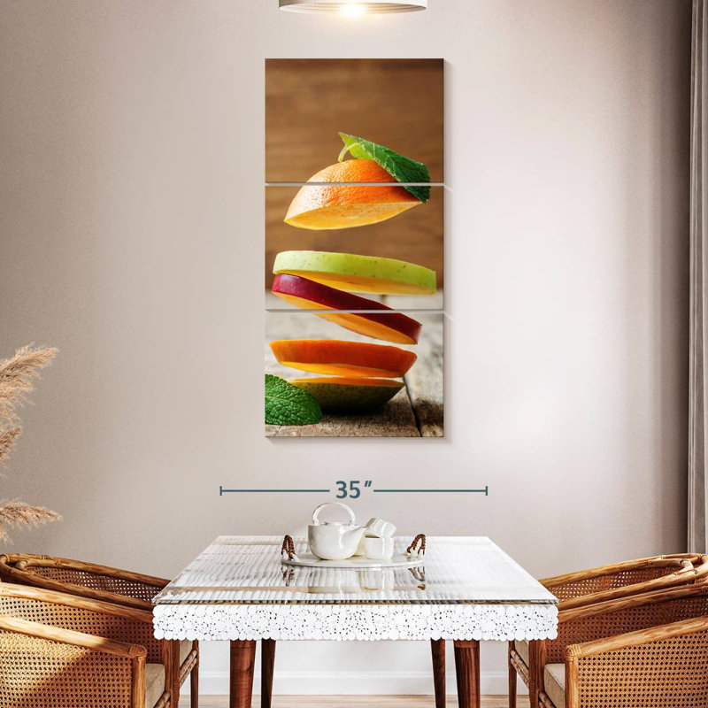 Fruit Slices, 52" H x 24" W