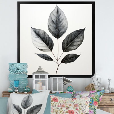 " Black Onyx Outline Leaf "