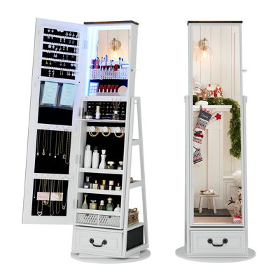 21.1'' Wide Jewelry Armoire With Mirror
