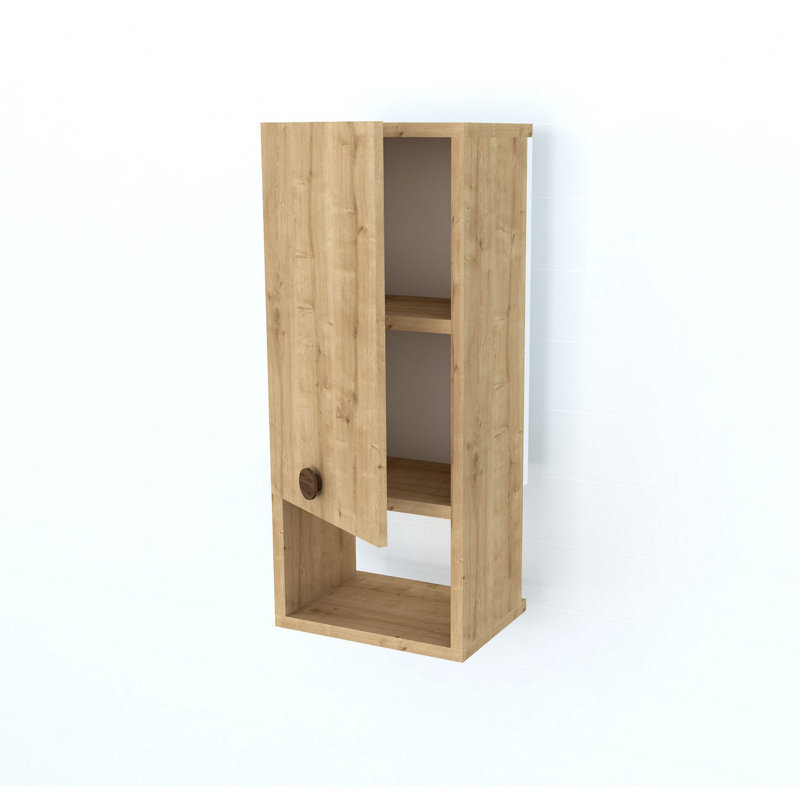 Elegant Bathroom Cabinet, Sapphire Color, 11.8 x 27.9 x 8.6 inches | 100% Melamine Coated Particle Board, Thickness: 0.7 inches | Wall-Mountable Design with Numerous Shelves for Extra Storage, Modern and Stylish!