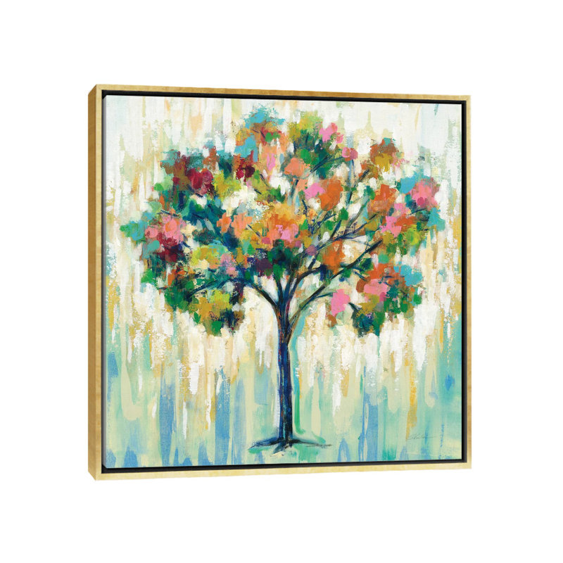 «Blooming Tree» par Silvia Vassileva - impression, Toile encadrée d'or, H 37 po x l 37 po x P 1,5 po, Aucun mat