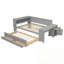 Full Size Daybed with Storage Shelves, Drawers, Trundle, Charging Station and LED Light-70485874