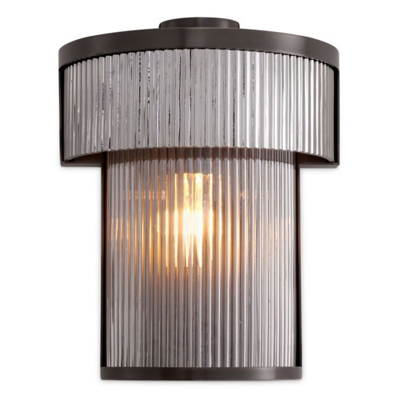 CDJ Wall Lamp Andromeda smoke glass, Bronze
