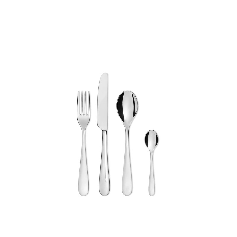 Nuovo Milano 24 - Piece Stainless Steel Flatware Set - Service for 6, Mirror Polished, Standard