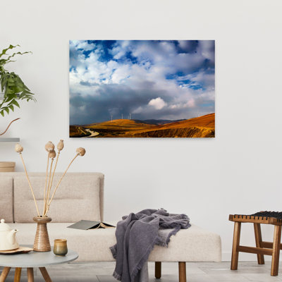 Main road and wind generators near Setenil de las Bodegas a town in the province of Cadiz Andalucia Spain 1 Piece Wrapped Canvas Wall Art