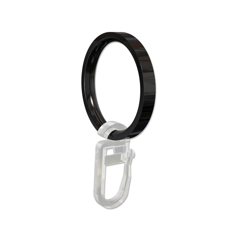 Swisher 4cm Curtain Rings, Black