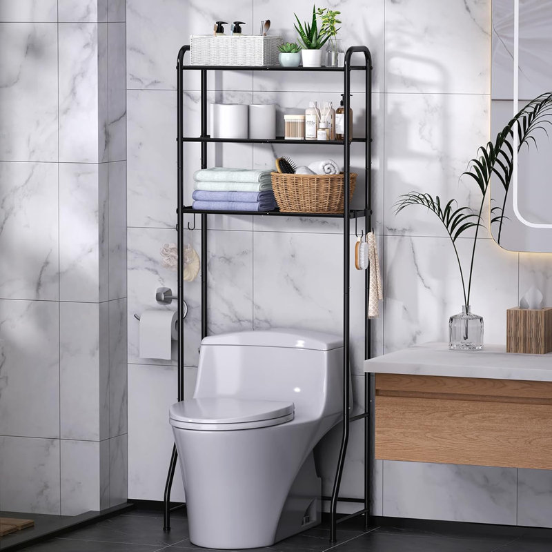 3 Tier Over The Toilet Storage Rack, Bathroom Organizer Shelves Cabinet Above Toilet