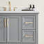 Ensemble de meuble-lavabo simple autoportant en bois massif 48 po avec plateau en marbre 48 po