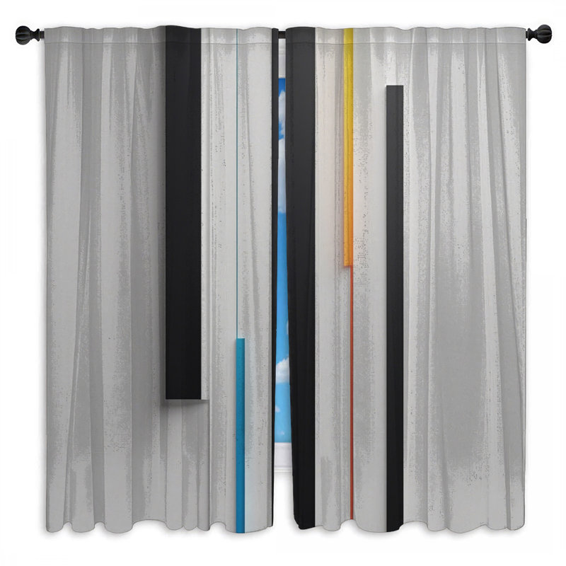 Rideaux verticaux à lignes verticales et rideaux obscurcissant - 2 panneaux, 56 po x 76 po - 2 panneaux, Transparent