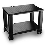 2-Tier Office Desk Organizer Rolling Cart - Compact Portable Under-Desk Storage and Printer and Projector Stand with Wheels by Home-Complete