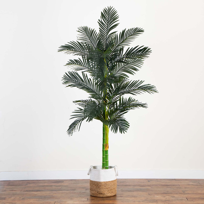 96'' Faux Palm Tree in Planter Basket